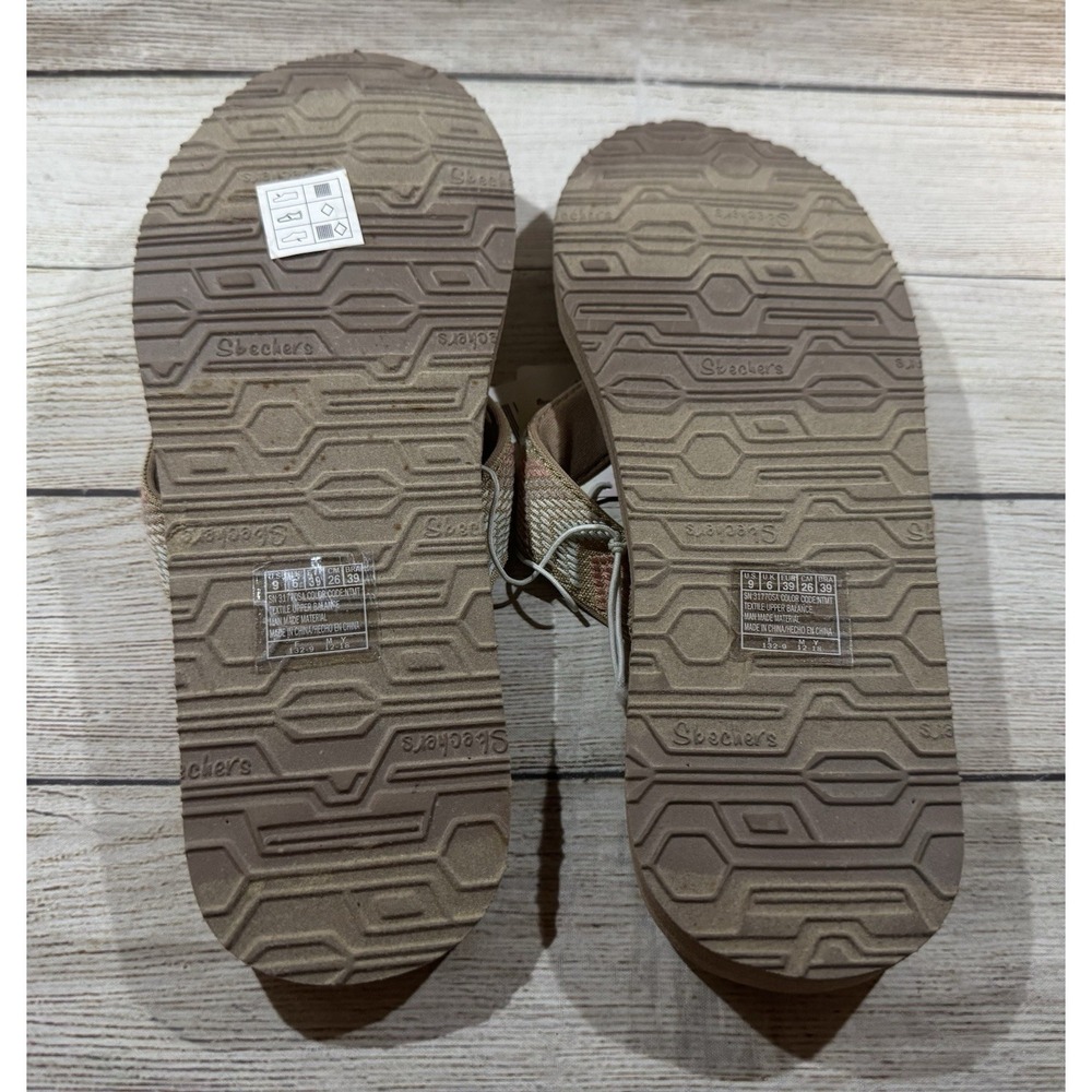 NEW Skechers Yoga Foam Meditation Sunny Days Chevron Flip Flop Sandals Sz 9 NWT - Picture 5 of 5